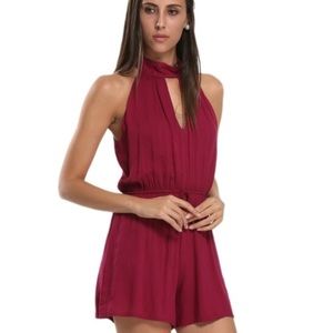 Red/ maroon romper